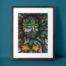 Green Man – Oil Pastels on Cartridge Paper