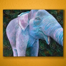 Asian Elephant – Acrylic & Emulsion on Canvas